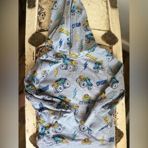 Garanimals 3T Gray Hoodie with Monster Truck and Lightening Bolt Print